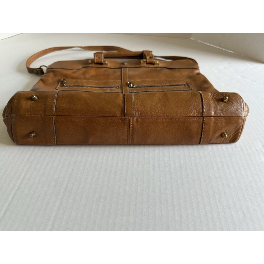Vintage Jean Fogel Paris Rooster logo Tan Double Strap Handbag Purse 1970s HTF - Picture 11 of 16